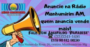 anuncio rádio manhumirim