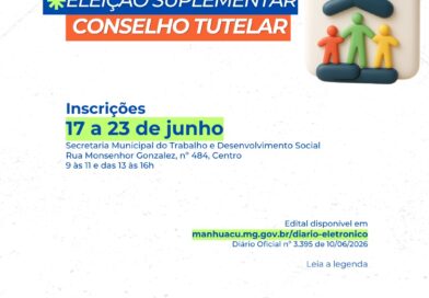 CMDDCA abre Processo de Seleção Suplementar do Conselho Tutelar em Manhuaçu